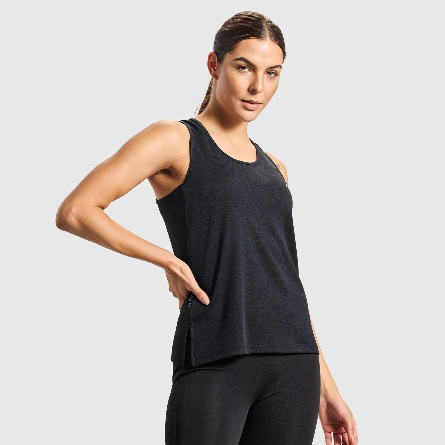 Power Womens Tank - Black Fade Resistant Dye