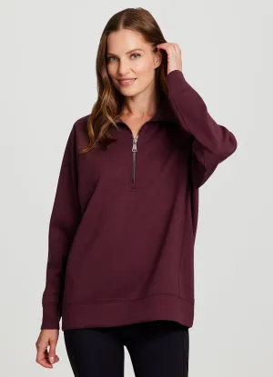 Lightweight Fit Moisture Wicking For Kids Timeless Style LuxeSoft Oversized Half Zip Pullover