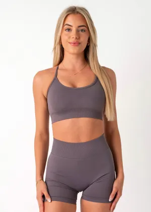 SUPPORT MINI BRA - STEEL Supportive Back Removable straps