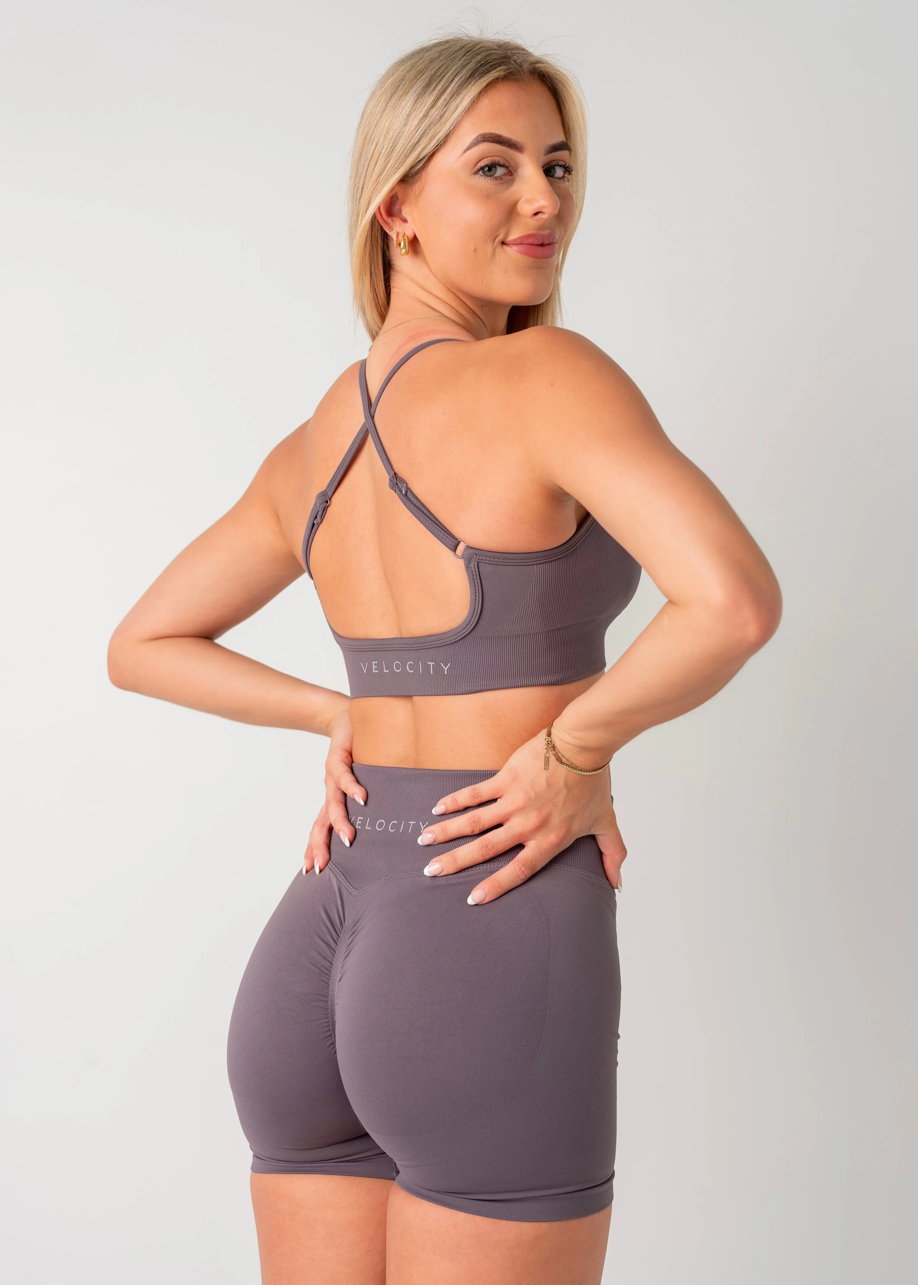 Indoor sports Anti Chafe Design SUPPORT MINI BRA - STEEL