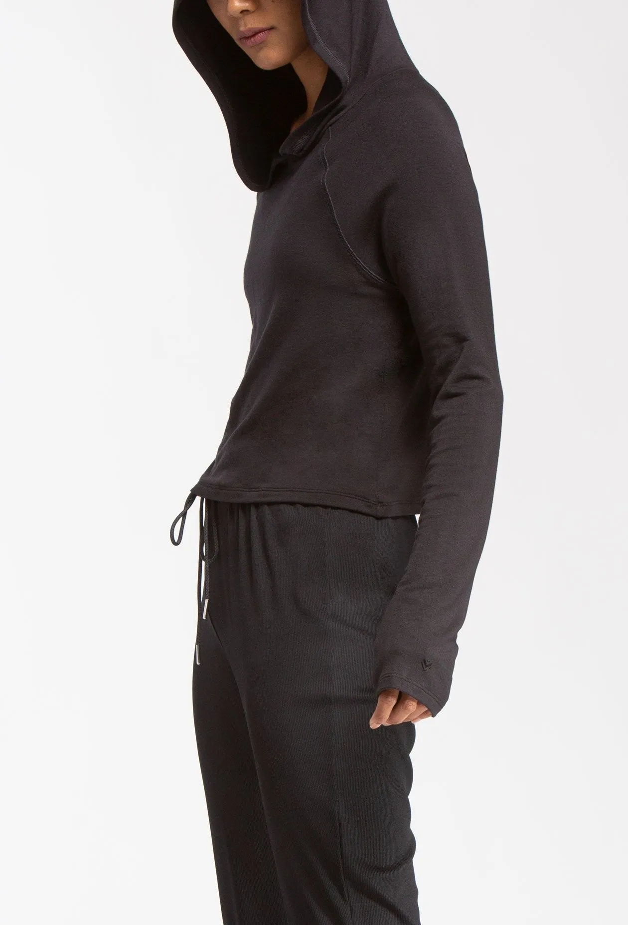 Unisex Comfort Casual Vibes Wear It To Heart Lucky Hooded Long Sleeve - Black