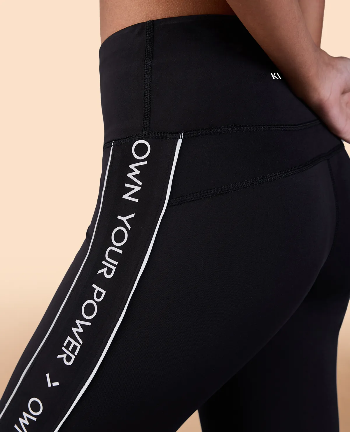High Waisted Leggings in Second SKN Fabric Black Effortless Active Wear