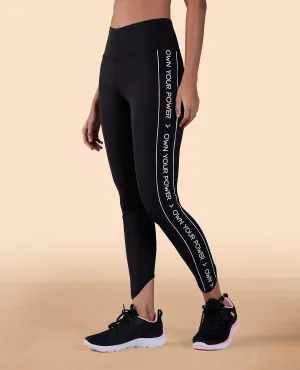 Stretch performance Petite Size Durable Stitch High Waisted Leggings in Second SKN Fabric Black