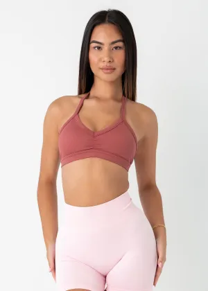 STAPLE BRA - MAUVE Seamless construction Breathable Inner Lining