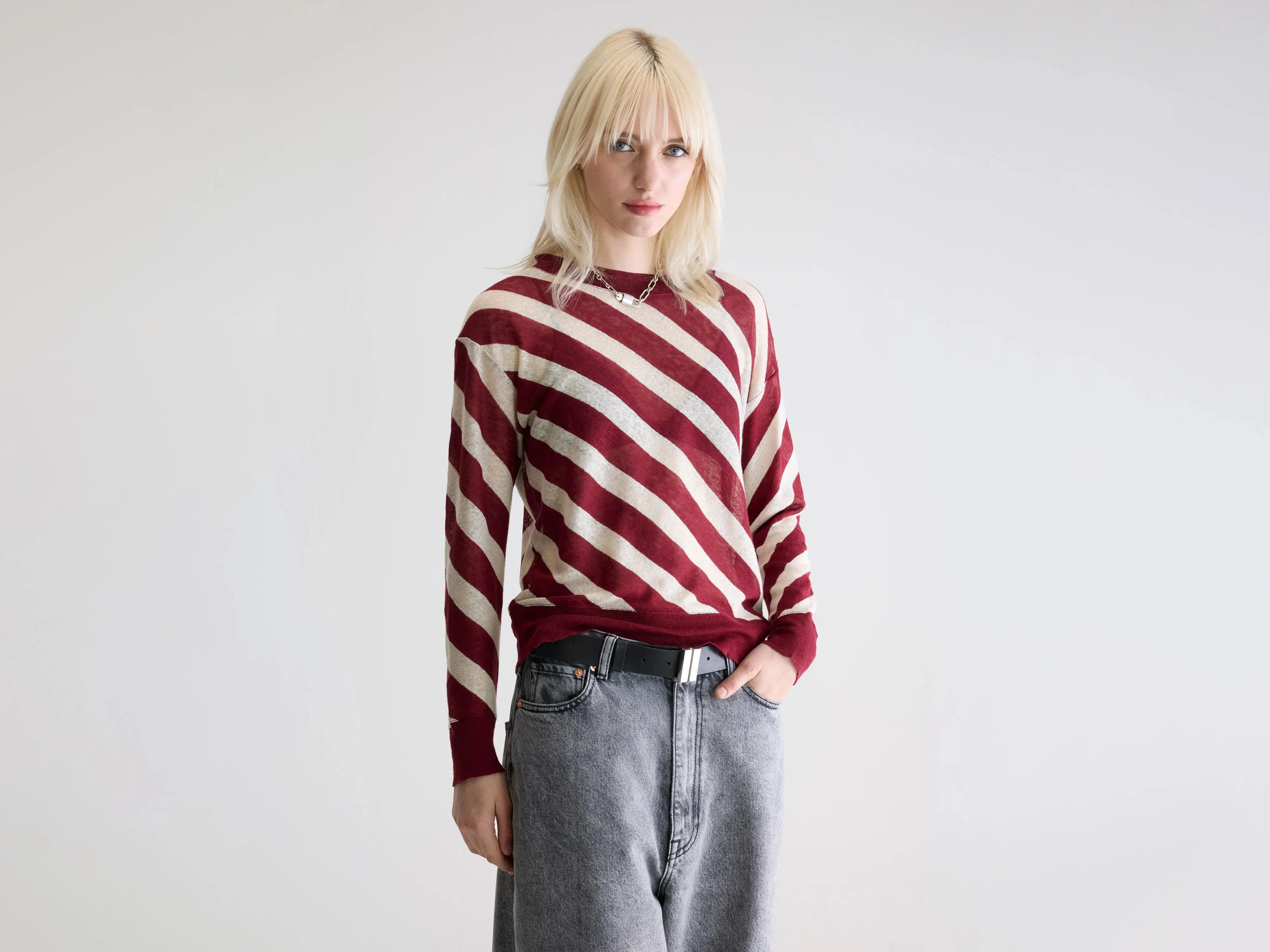 Senia relaxed t-shirt (252 / W / STRIPE A) Travel Light