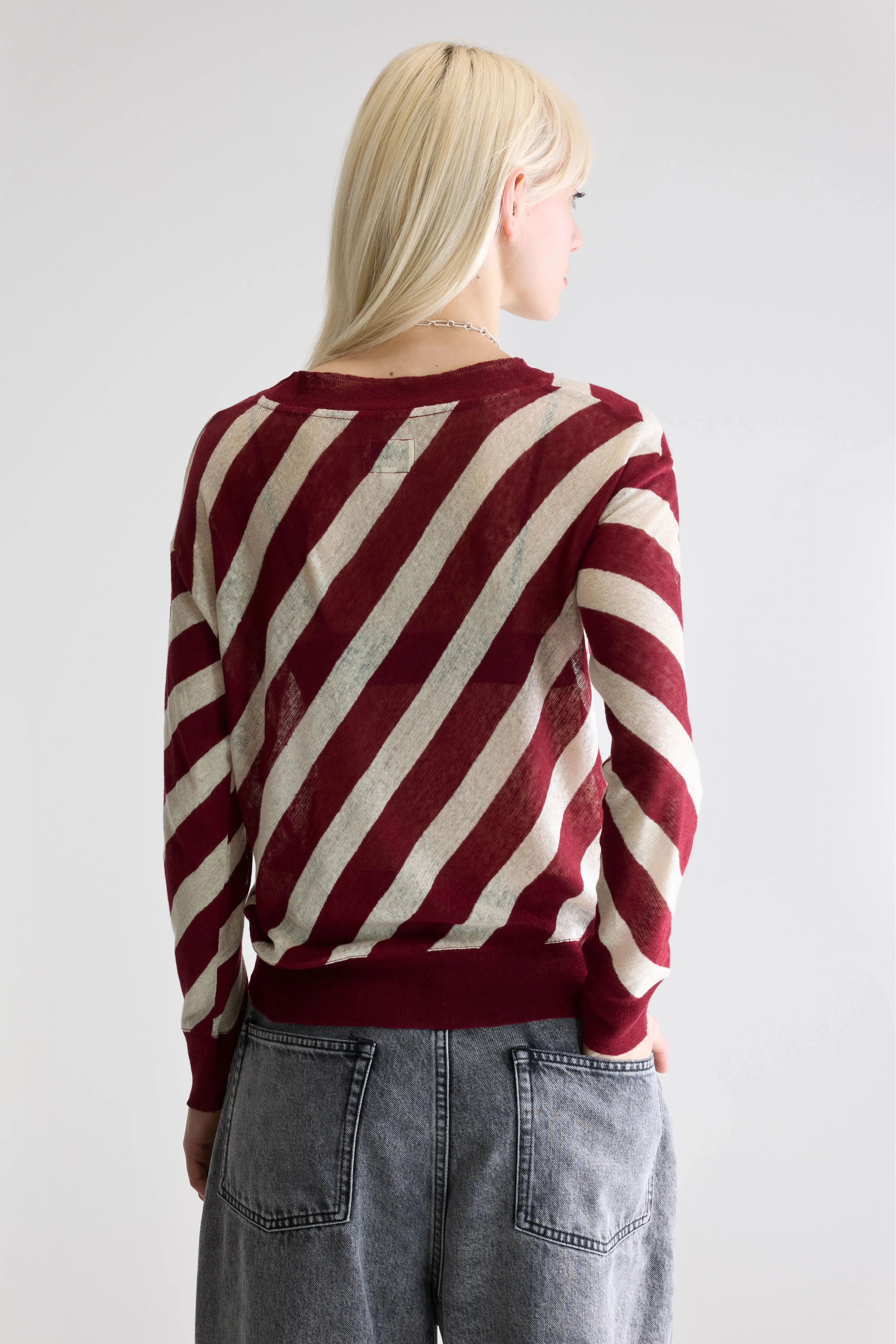 Breathable apparel Casual and cool Senia relaxed t-shirt (252 / W / STRIPE A)