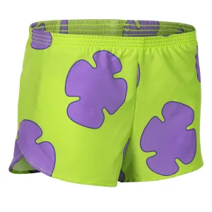 HighBackRise lounging clothes Women's Printed 1" Elite Split Shorts - Flower Power