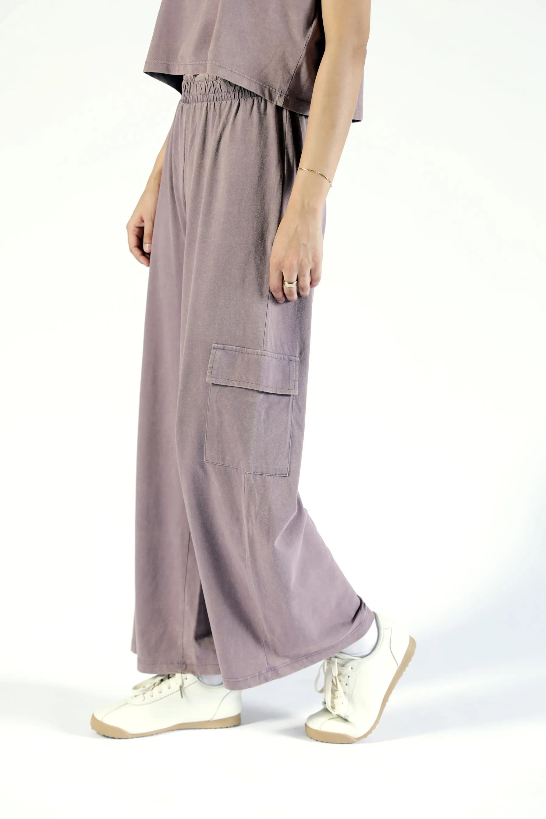 ACID WASH CARGO TROUSERS Office Wear