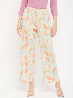 Comfort Fit Madame Floral Flared Trousers