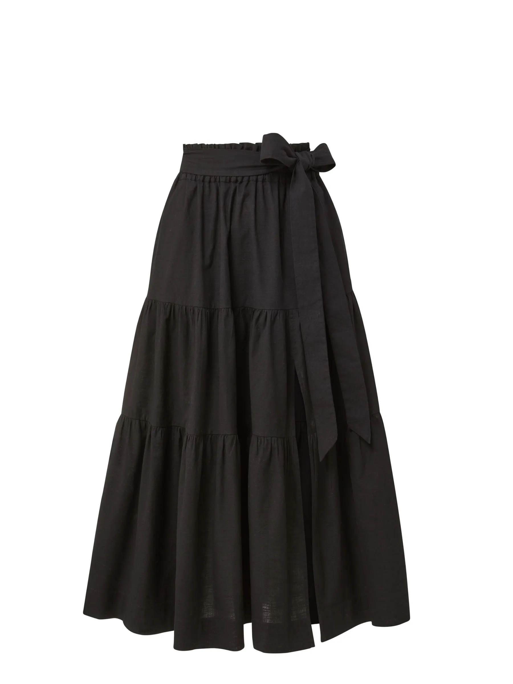 Subtle Look Wardrobe Basics Jenni Skirt in Black Cotton Slub