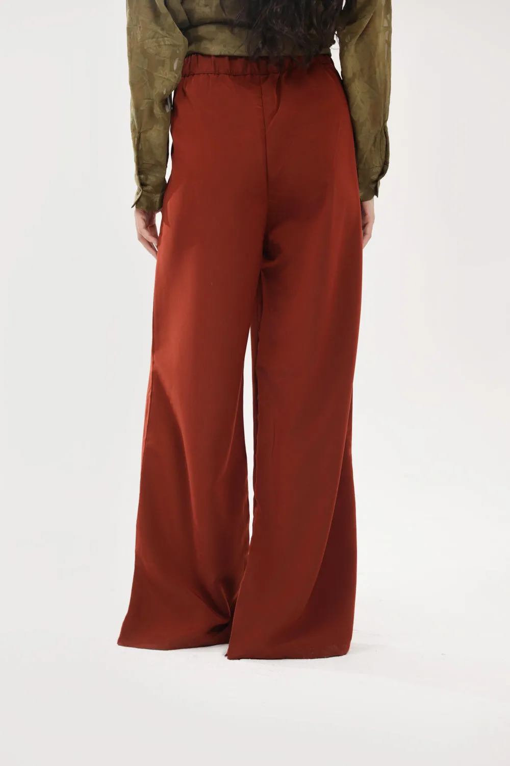 WIDE LEG TROUSERS WITH TIE DETAIL FlexFoamPadding