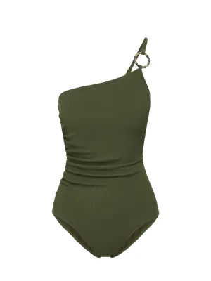 Quick Tie Closure Water Ready Kara One Piece Olive Texture
