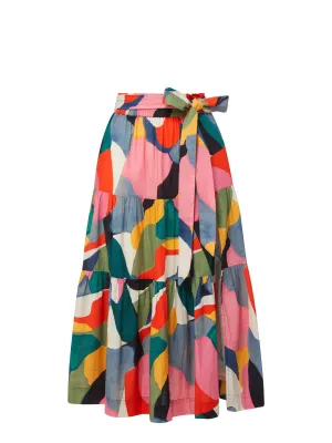 Jenni Skirt In Carta Colorblock Simple Motion Daily Essential
