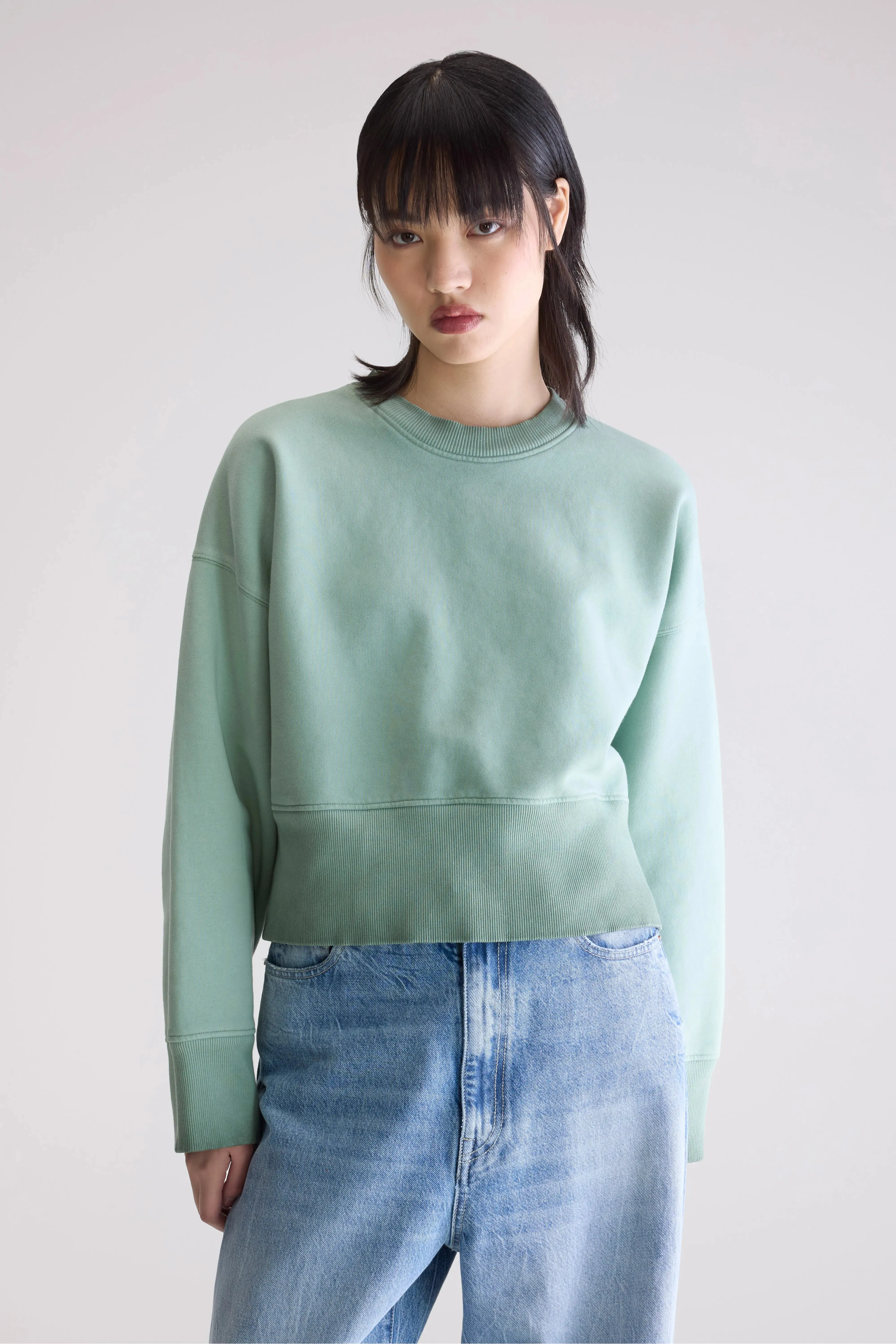 Slenni crewneck sweatshirt (252 / W / EUCALYPTUS) Cozy All Day Brunch Style