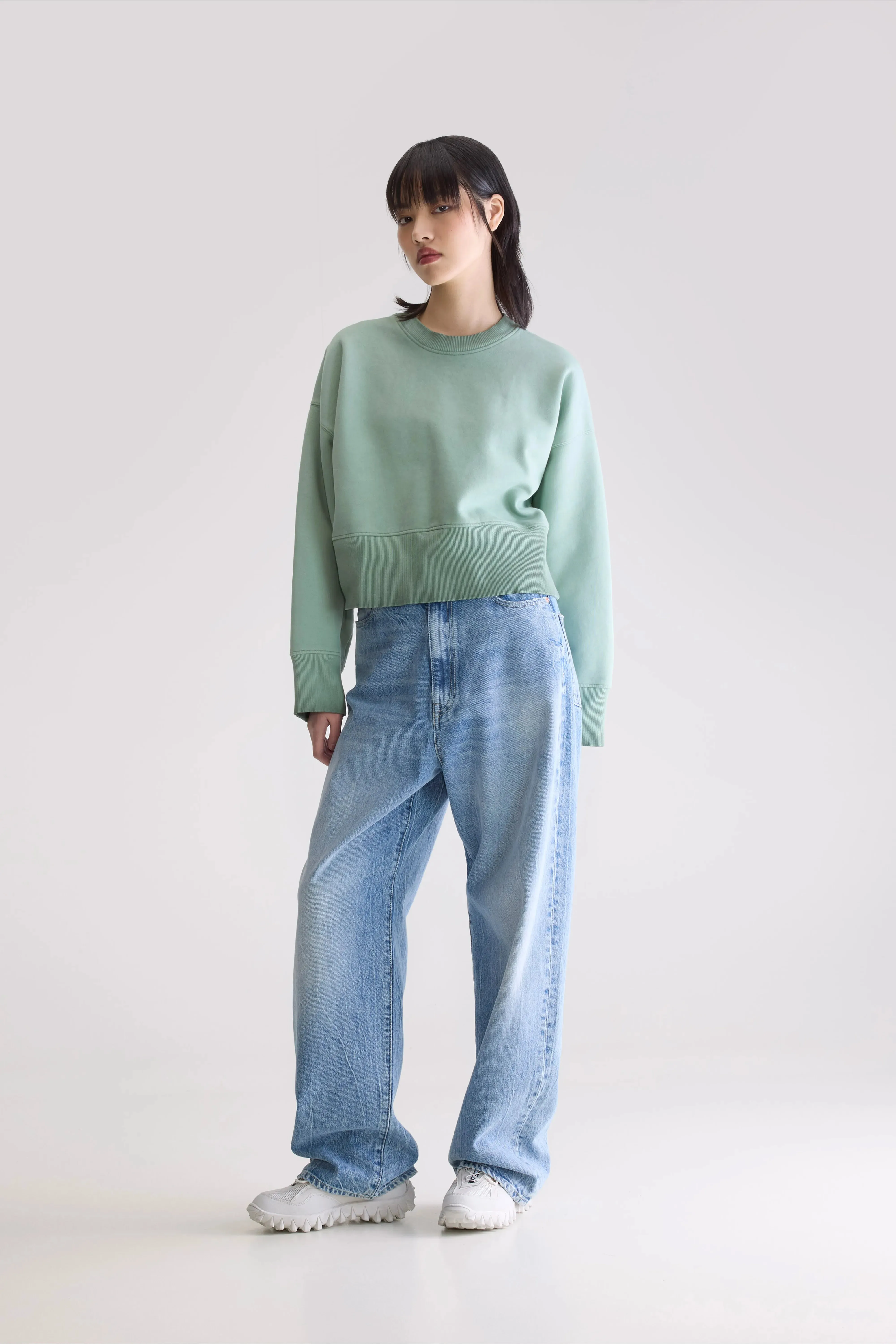 Slenni crewneck sweatshirt (252 / W / EUCALYPTUS) Timeless Fashion