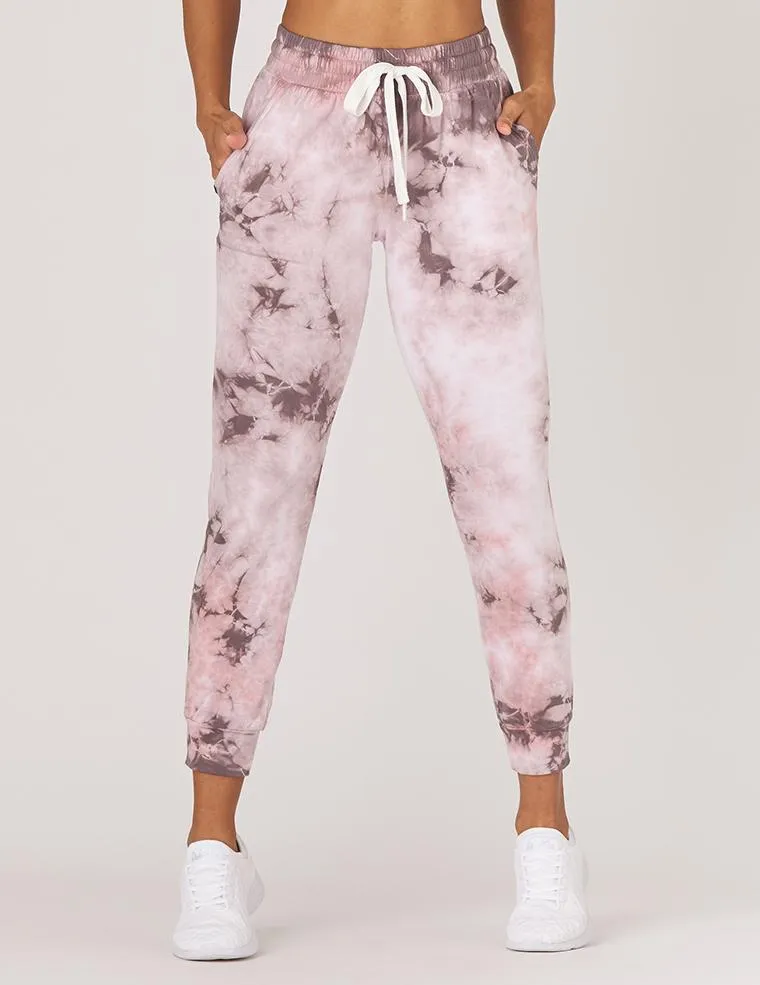 Elasticized Cuffs Travel Essential Glyder Halfway Jogger - Bone Tie Dye