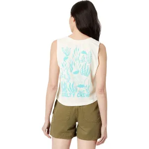 Kelp Forest Cropped Muscle Tank - Bone low - efficiency operation