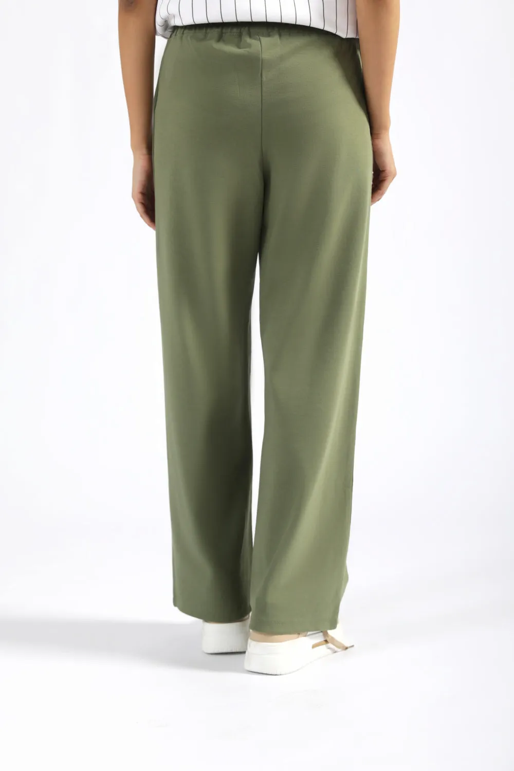 Smart Look Lightweight Material WIDE LEG TROUSERS