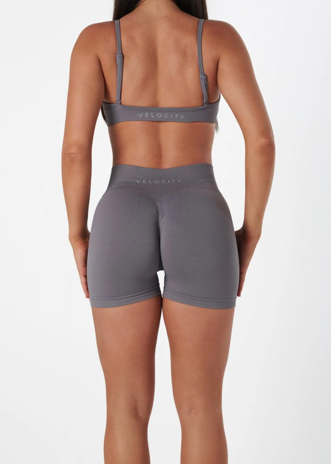 school outfit SIGNATURE SCRUNCH SHORTS - GREY