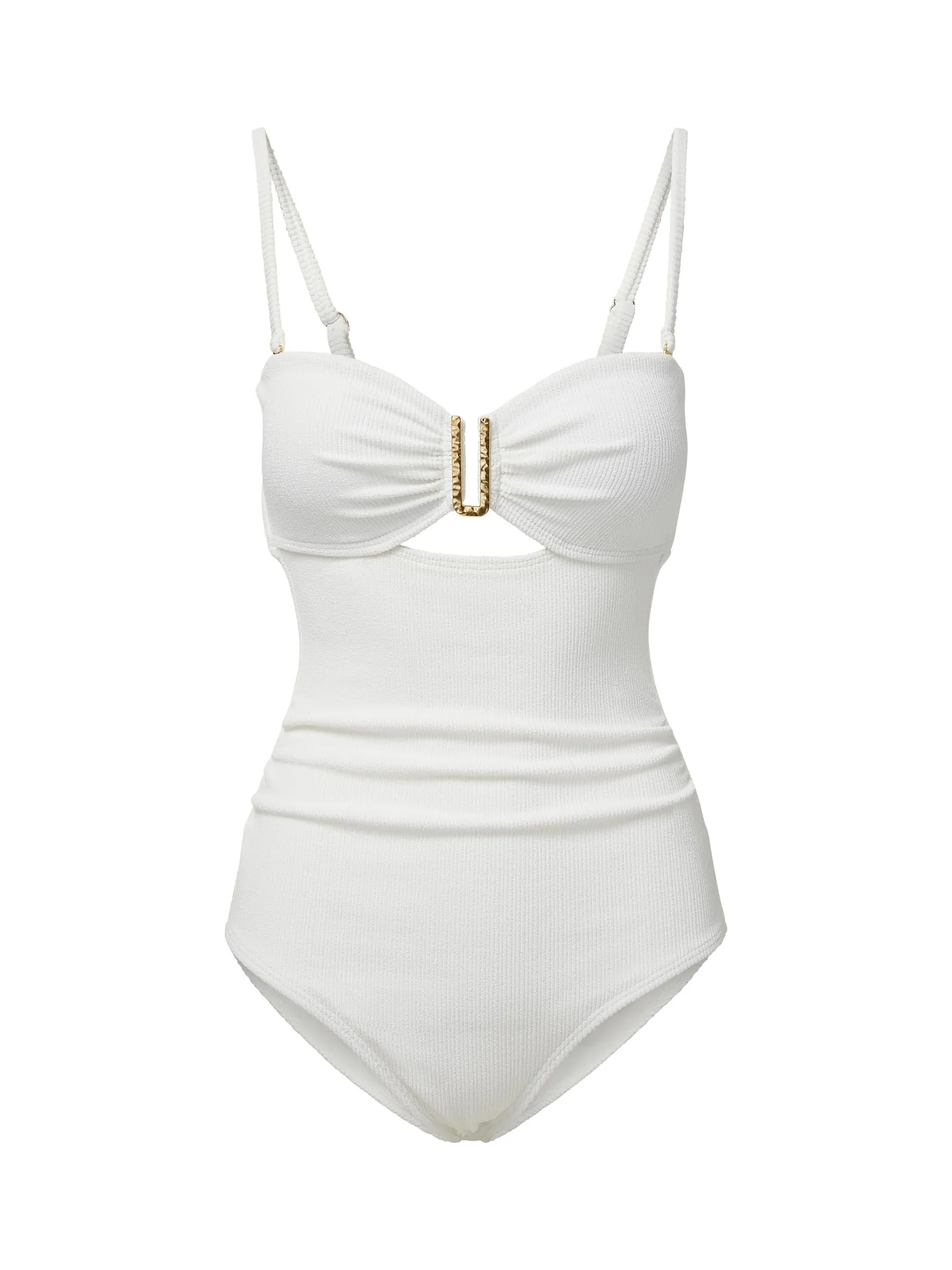 Abdominal Toning Panels Supportive-Fit Lisa One Piece Ivory Texture