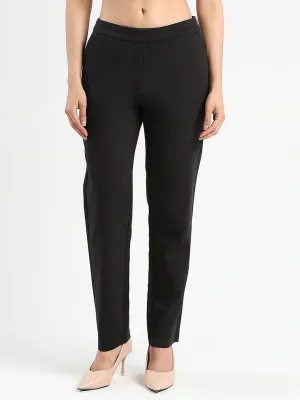 stain guard Madame High-Waist Cotton Blend Black Trousers