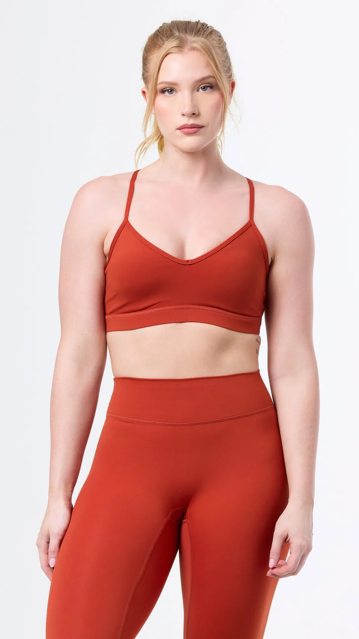 Outdoors V-neck Racerback Large seams Waist support