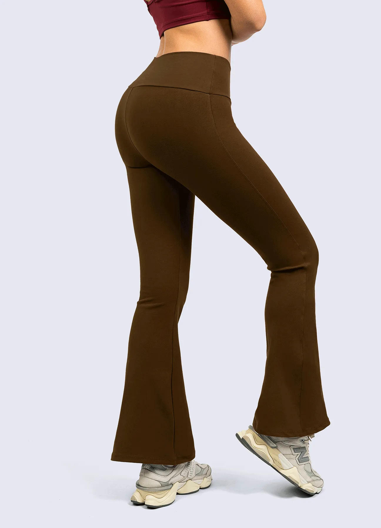 Athletic Comfort Fit PANT FLARE BASIC CHOCOLATE