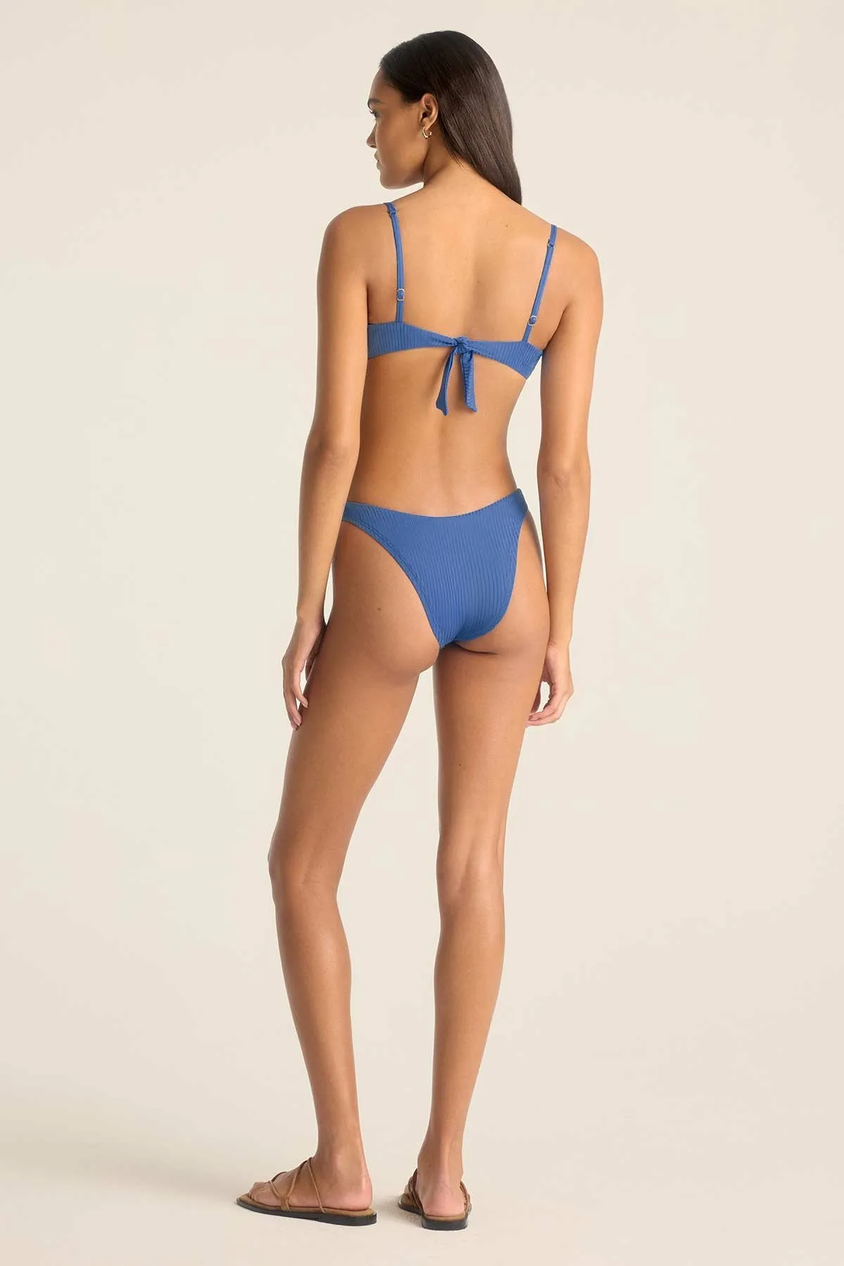 Odor Resistant Treatment Ada Underwire Top - Chambray EcoRib