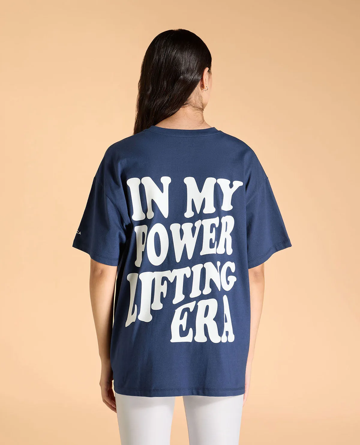 Layered Neckline Cotton Oversized Printed Graphic Tshirt