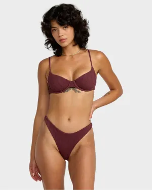 Chevy Grooves Ultra Skimpy Bikini Bottom - Redwood Soft Lining Technology Quick Dry Technology
