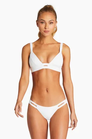 Chlorine Resistant Material Neutra Bralette Top - White EcoLux