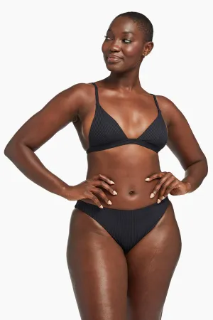 Supportive Underband Flexible Fit System Midori Classic Bottom - Black EcoRib