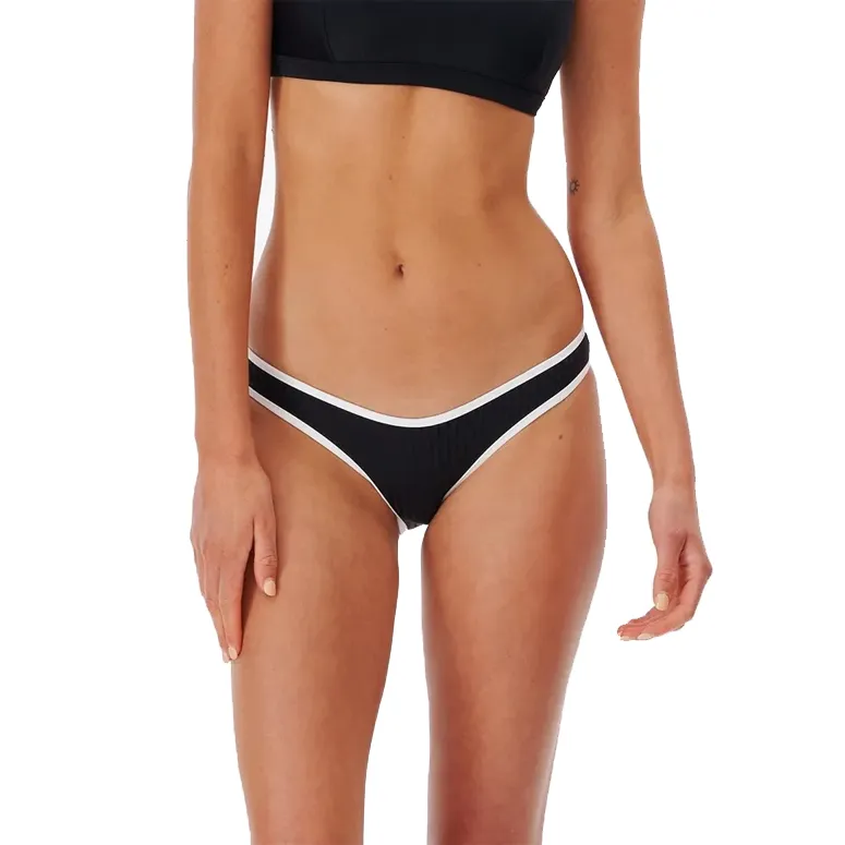 Mold Resistant Textile Premium Surf High Leg Skimpy Coverage Swim Bottom