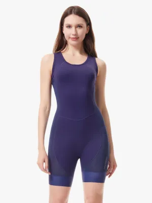 Ladies Rowing Unisuit ?C Standard Fit - Navy Stretch Fabric Laser Cut Edging