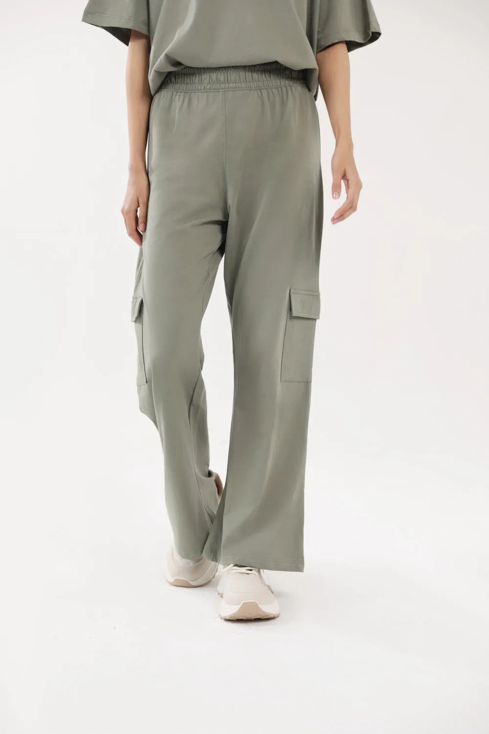 Core Basic WIDE LEG CARGO TROUSERS