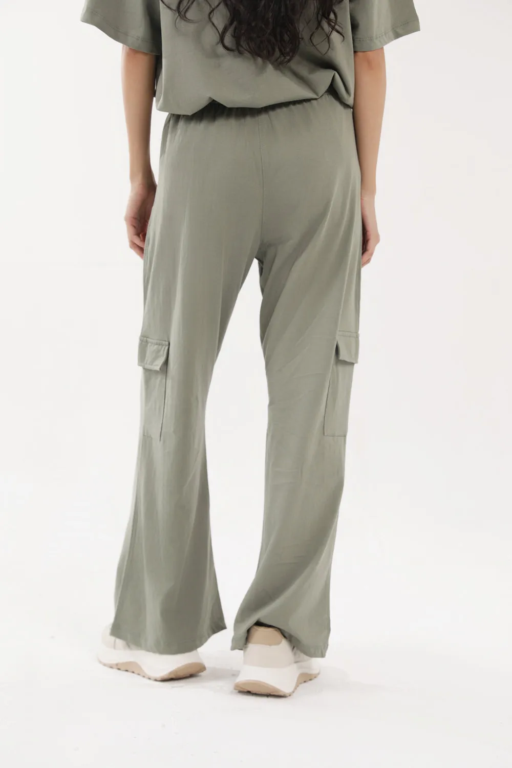 WIDE LEG CARGO TROUSERS Comfy Design Stretch Ready