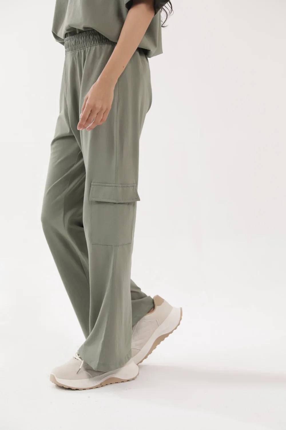 WIDE LEG CARGO TROUSERS RecyclablePackaging