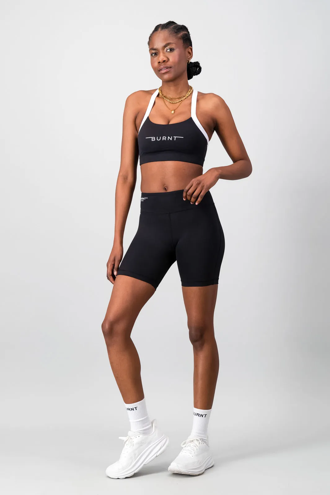 Milan Sports Bra - Black & White Eco-friendly