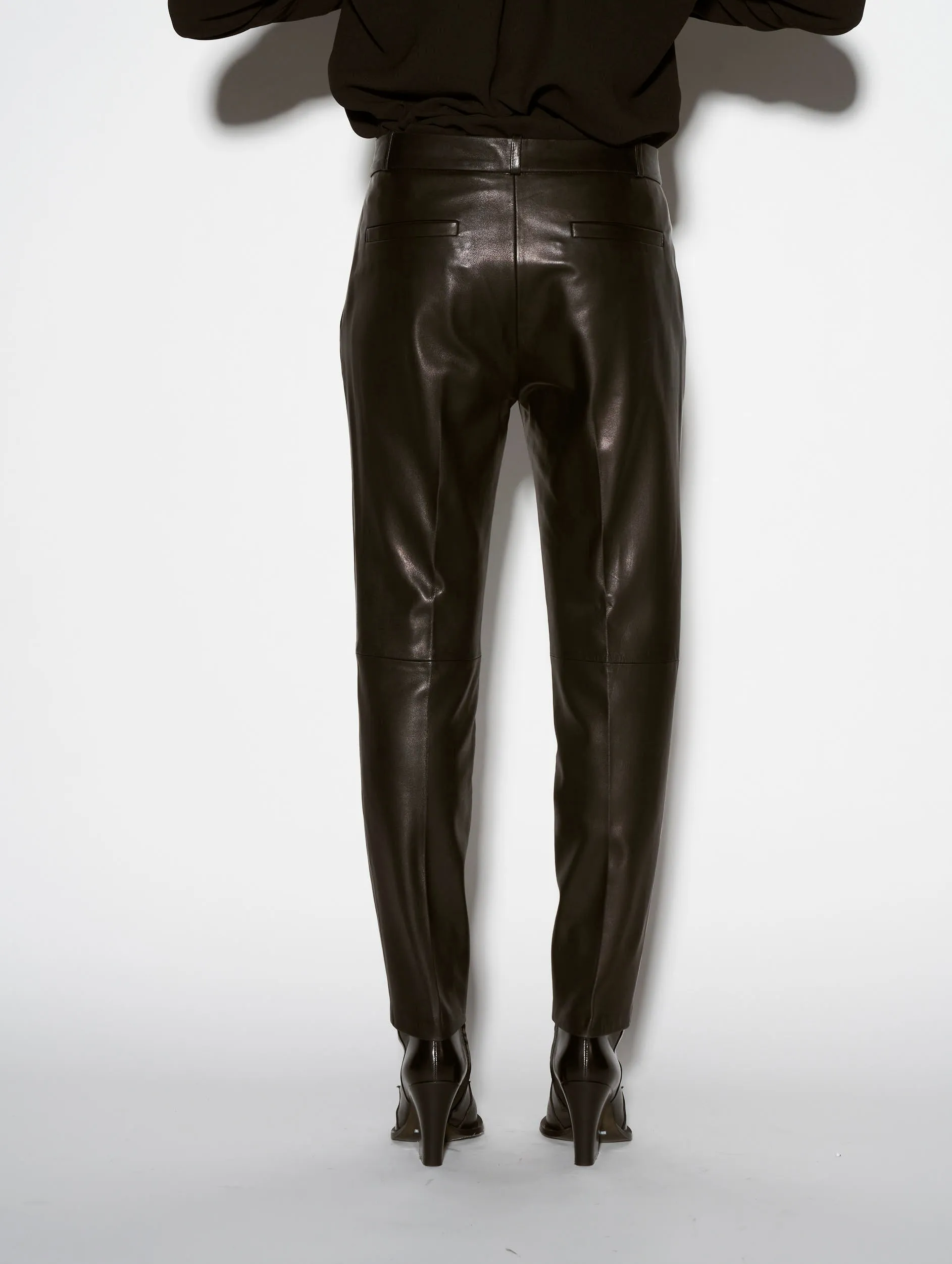 Black plong?? leather Roxy trousers All Season Versatility Smart Motion