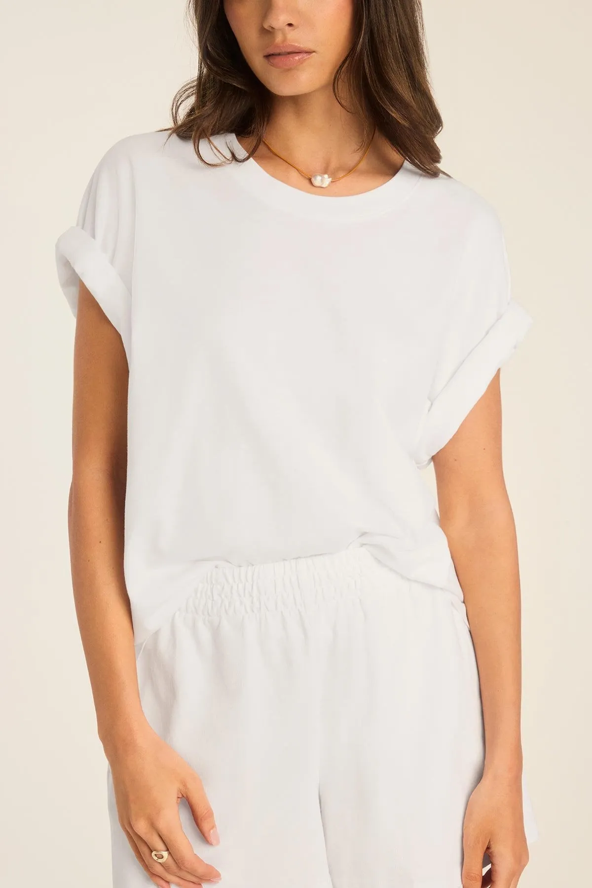 Bright Hues Coast Short - White Cotton Jersey