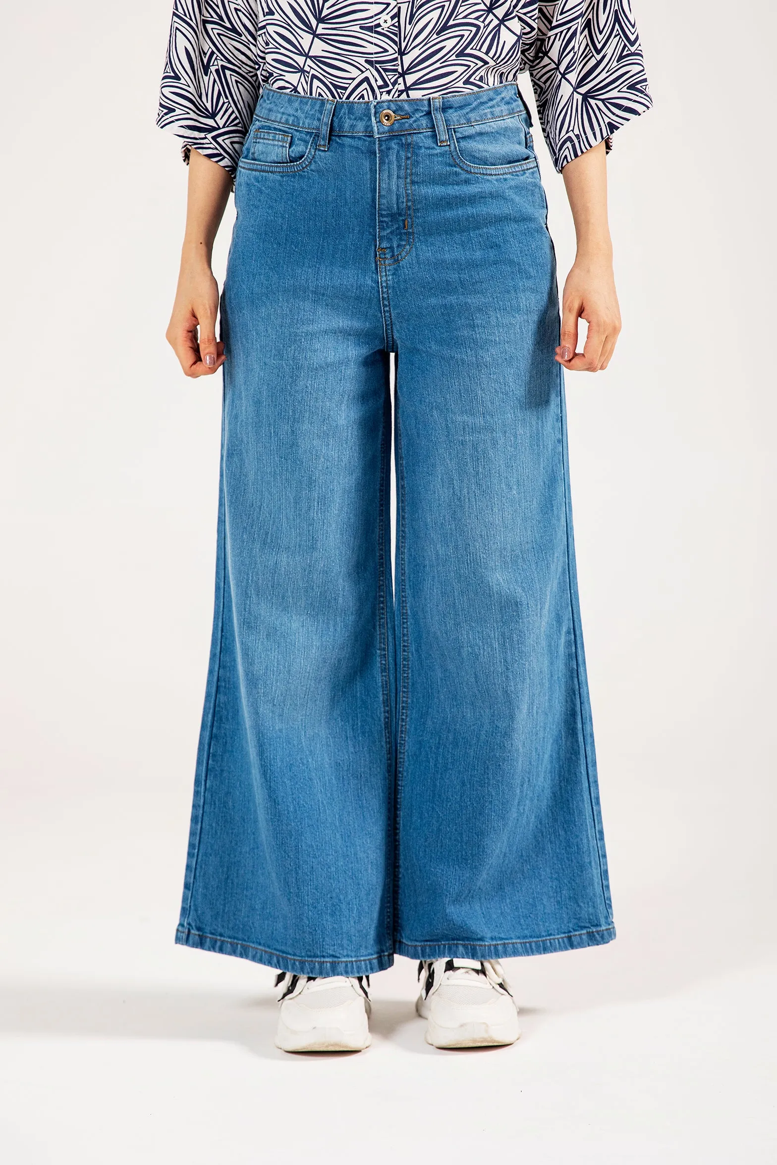 Effortless Look AntiSlipWaistband FLARED FIT DENIM