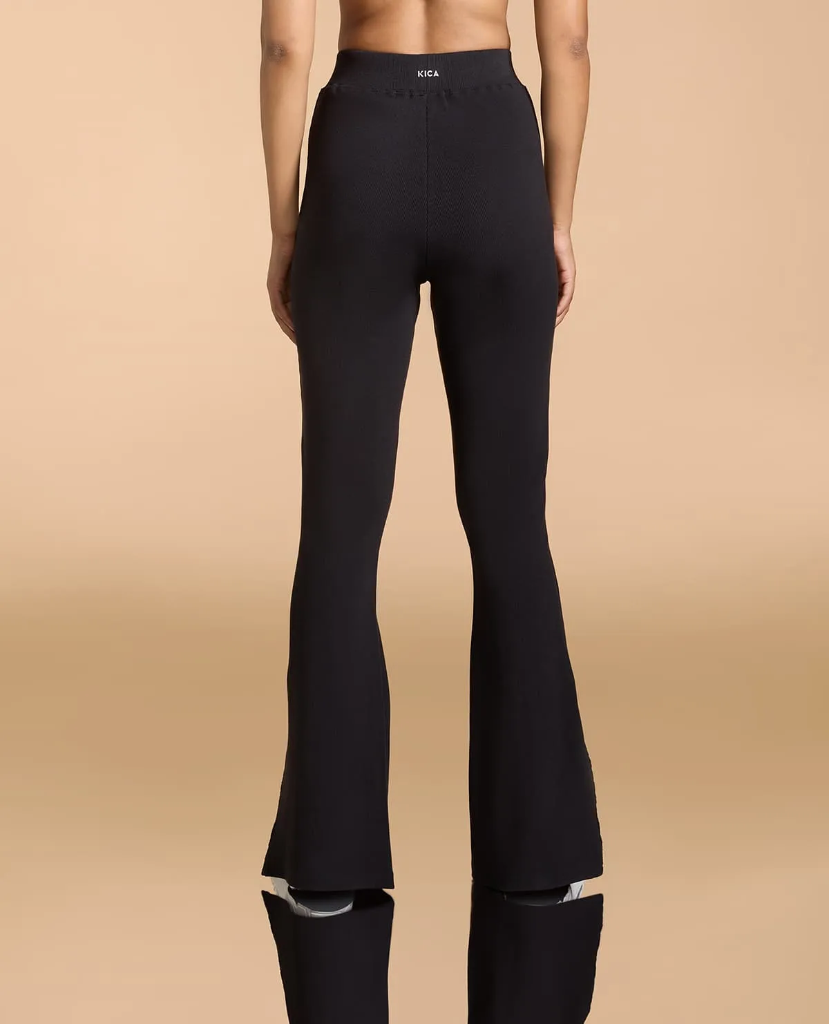 Functional Comfort Tapered ankle High Waist Ribbed Flared Pants