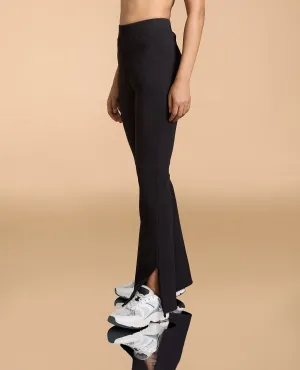 pilling resistant WrinkleFreeFabric High Waist Ribbed Flared Pants
