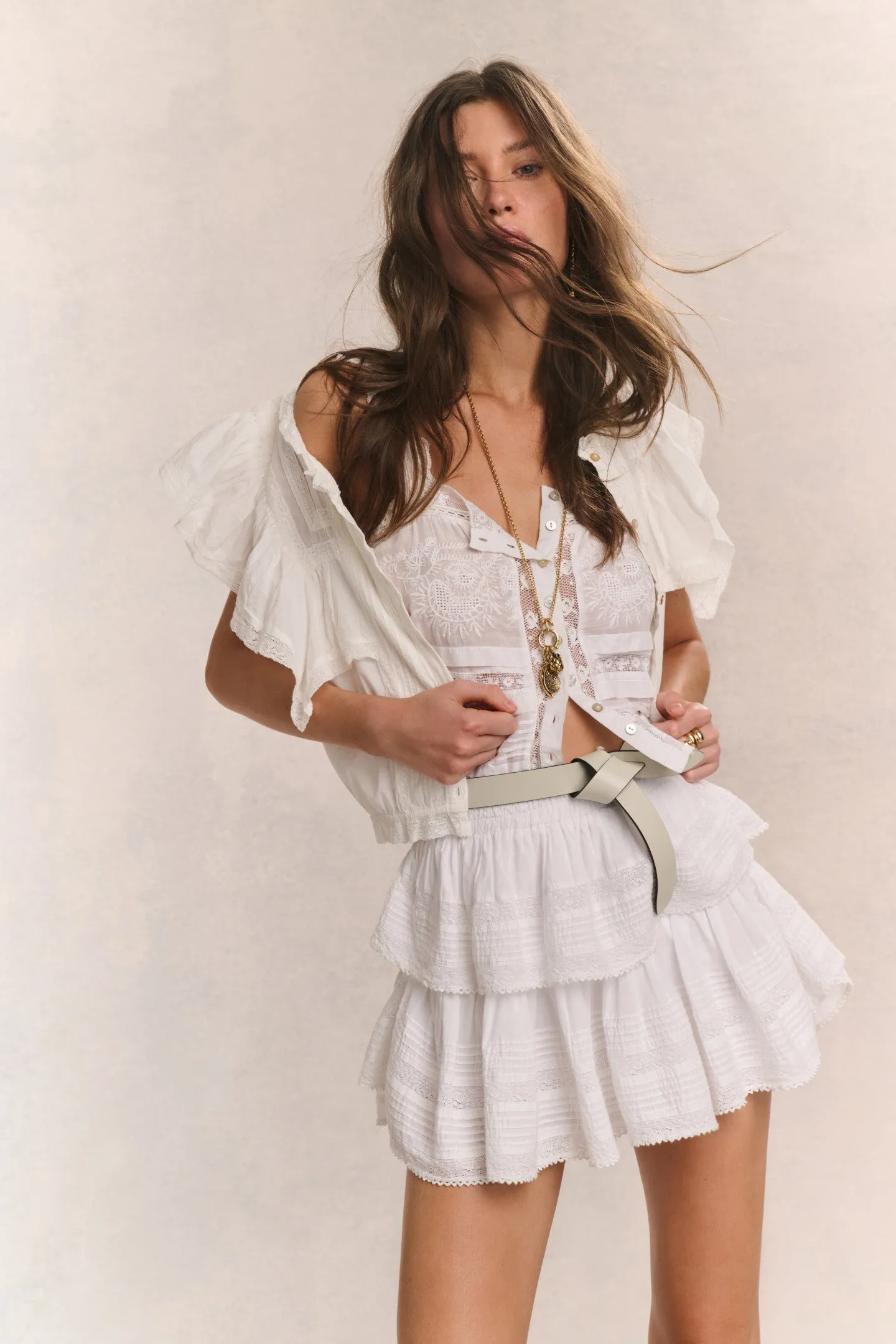 Ruffle Mini Heritage Skirt Stylish Choice