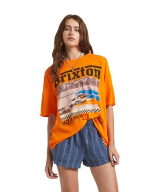 Micro Perforated Fabric waterproof Back On Track Oversized S/S T-Shirt - Permission Orange