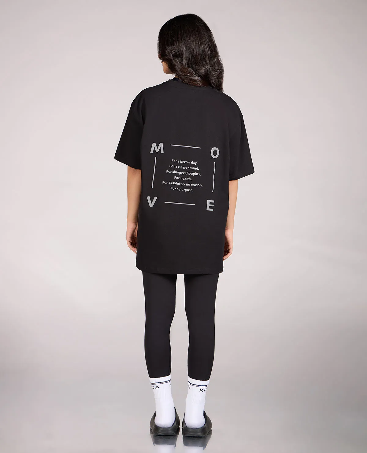 Cool and casual Effortless Comfort Wear Cotton Oversized Graphic Tee Black