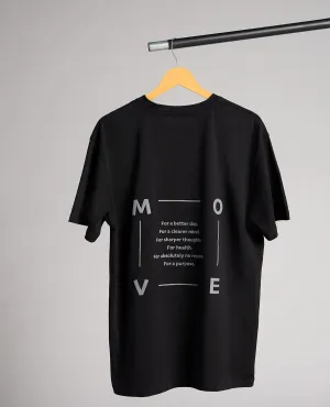 Cotton Oversized Graphic Tee Black Sporty Vibe