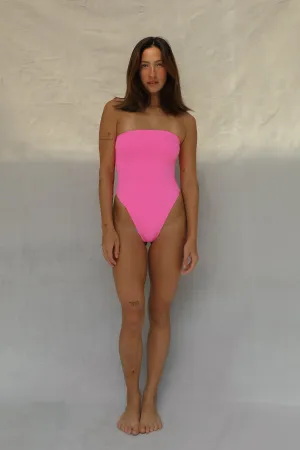 Tube One Piece Swimsuit - Guava Sandy Shores