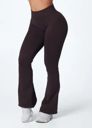 Elastic Wear SIGNATURE SCRUNCH FLARES - ESPRESSO