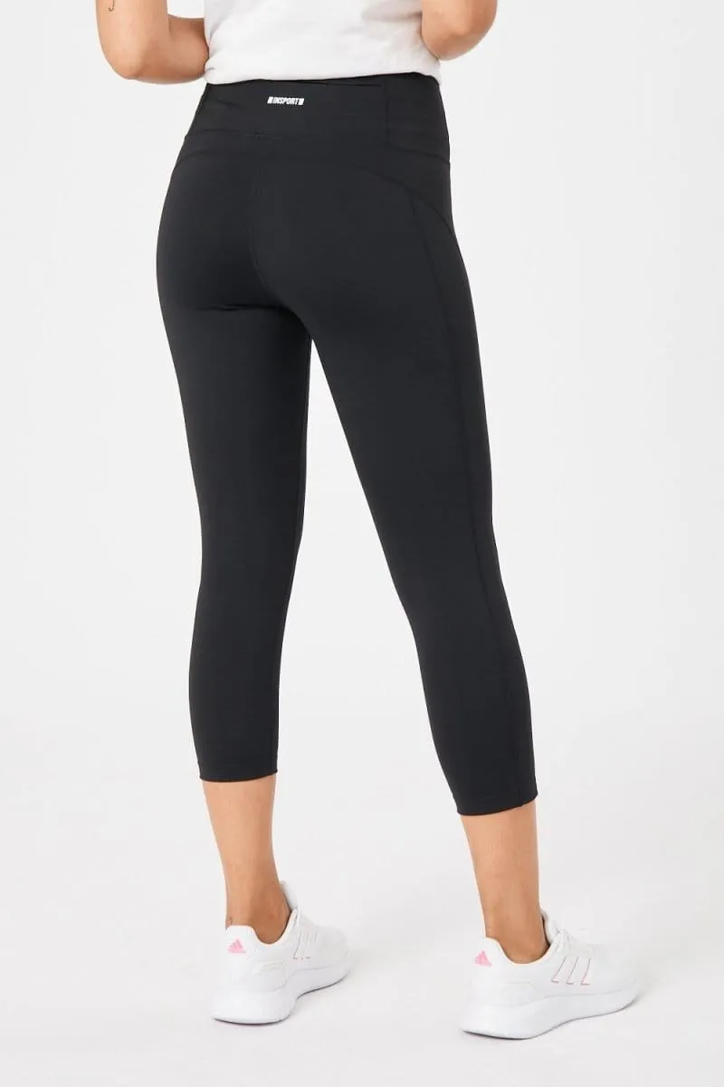 Insport Women's Power Panel 7/8 Black Tights Downtown Cool AntiPilling Surface